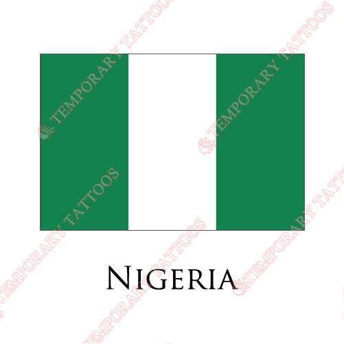 Nigeria flag Customize Temporary Tattoos Stickers NO.1945